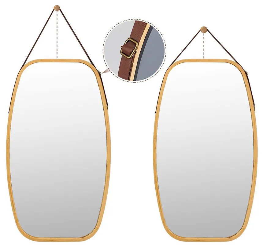 Bambusz keretes tükör