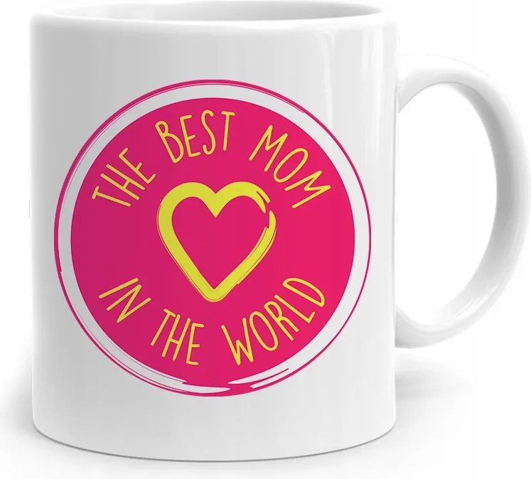 Ajándék Bögre Anyukáknak The Best Mom fényképes nyomattal