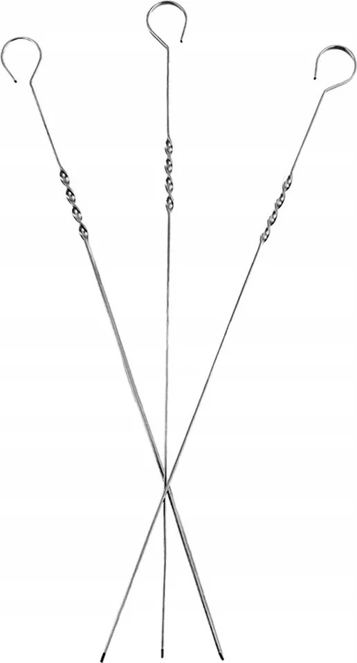 10x Acél Nyársak Acél nyárs pálcikák grill nyársak 35,5