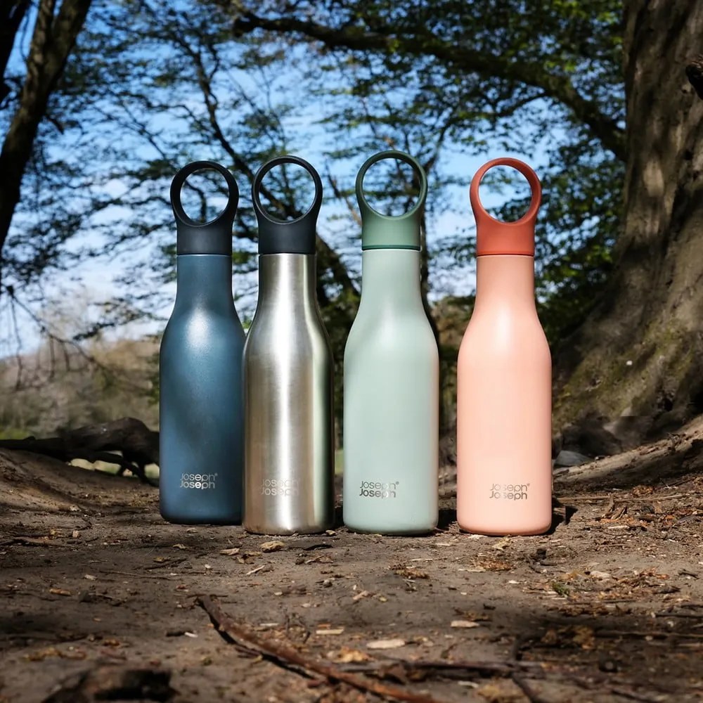 Mentazöld rozsdamentes acél utazó ivópalack 500 ml Loop – Joseph Joseph