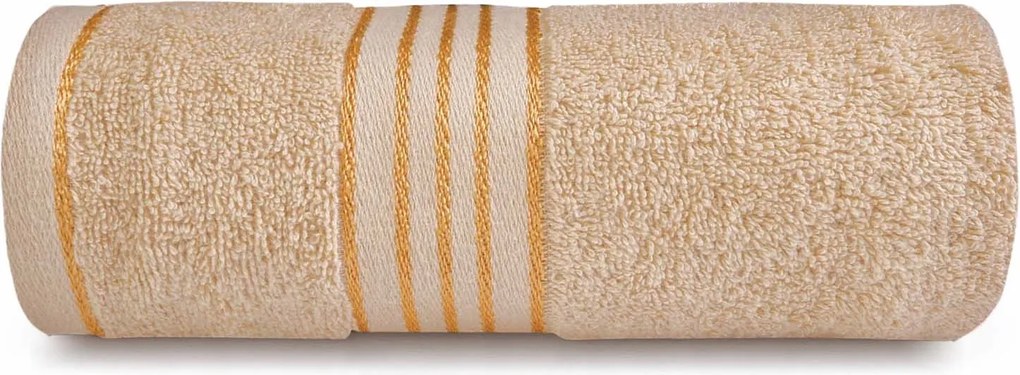 Tiwano Cappuchino fürdőlepedő arany bordűrrel 30x50 pamut Darymex