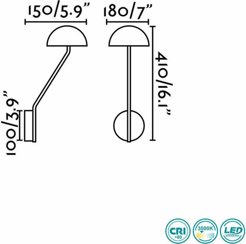 Fali Lámpa Fehér PURE FARO 24527