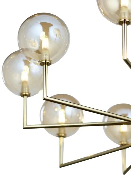 Jupiter 1977 - Csillár rúdon FEME 10xG9/10W/230V arany/bézs