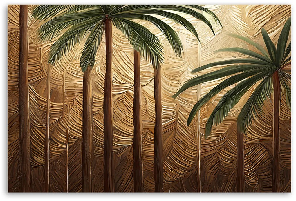 Gario Vászonkép Pálma arany absztrakt Méret: 90 x 60 cm