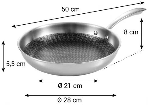 Tescoma SteelCRAFT Serpenyő, 28 cm