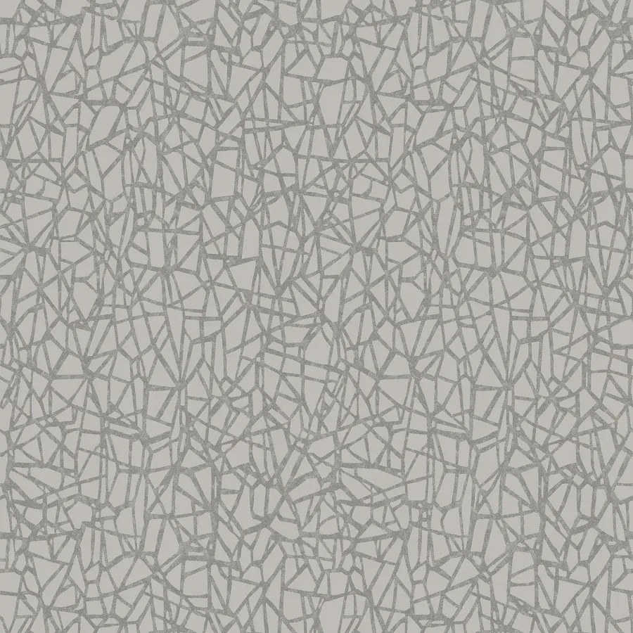 Ezüstszürke Geometrikus Hálós Tapéta A Nappaliba