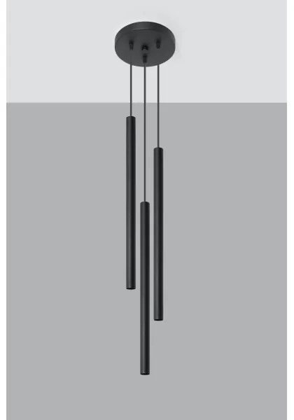 Brilagi -  LED Csillár zsinóron DRIFA 3xG9/4W/230V fekete