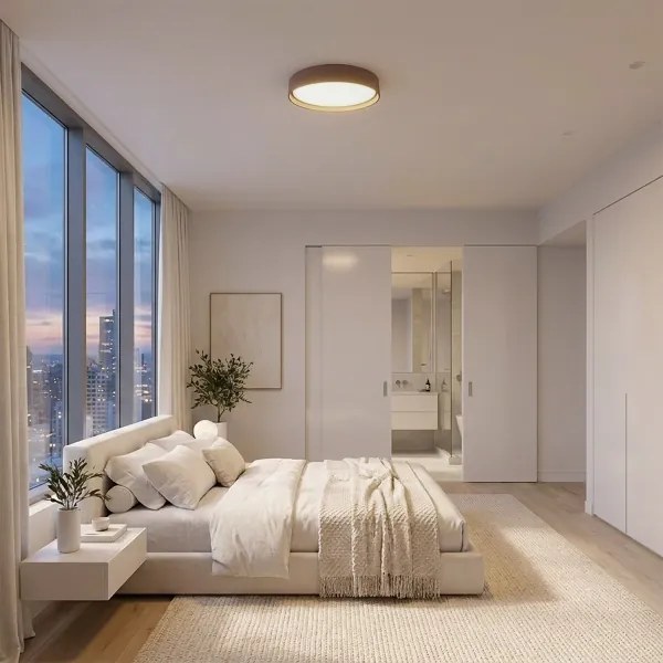 Brilagi - LUCIA LED dimmelhető mennyezeti lámpa LED/48W/230V Ø 41 cm taupe + távirányító