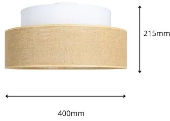 Mennyezeti lámpa BOHO 1xE27/60W/230V átm. 40 cm fehér/bézs