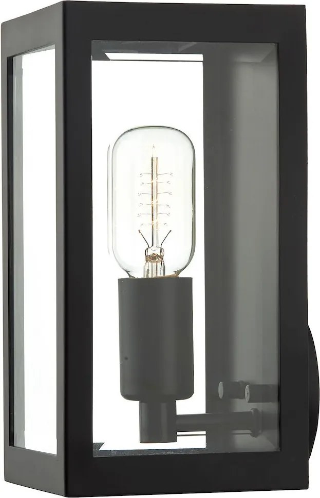 DAR LIGHTING ERA0722 ERA Klasszikus Kültéri Fali Lámpa Fekete, Átlátszó E27 IP44
