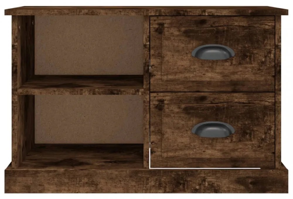 füstös tölgy színű szerelt fa TV-szekrény 73x35,5x47,5 cm