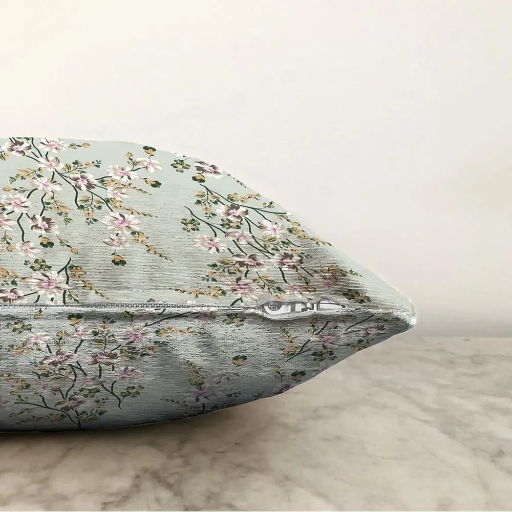 Bloom zöld pamut keverék párnahuzat, 55 x 55 cm - Minimalist Cushion Covers