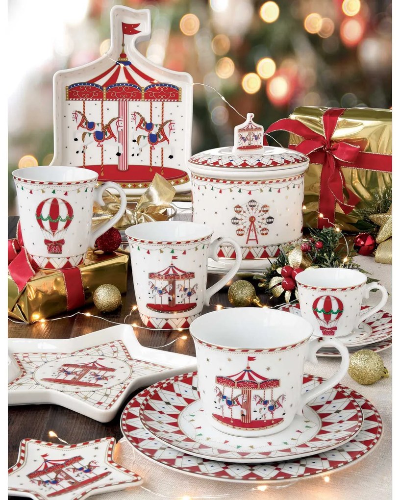 Karácsonyi porcelán desszertes tányér Christmas Wonderland