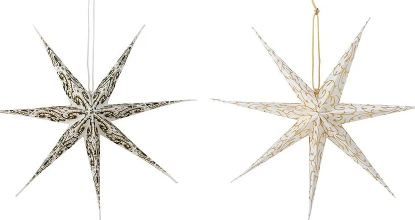 Papír karácsonyfadísz készlet 2 db-os Lecce – Bloomingville