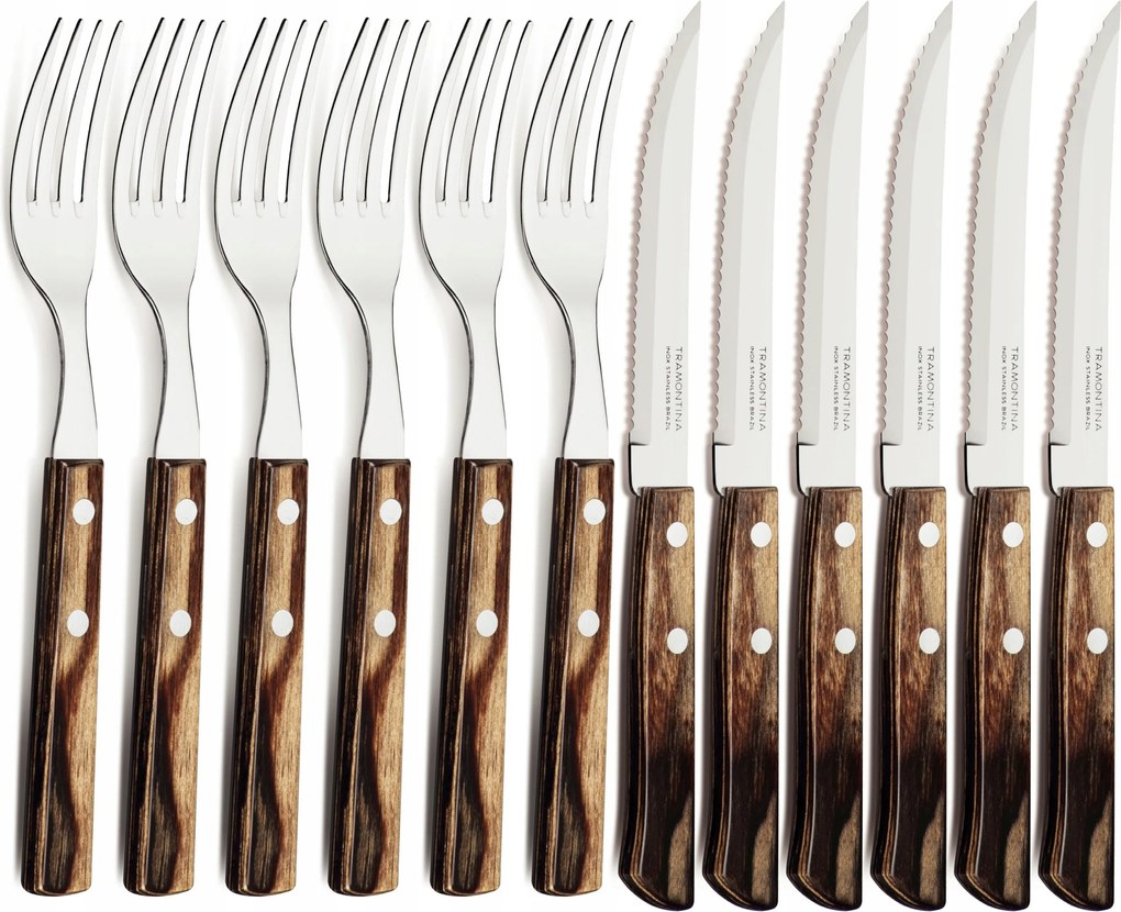 Tramontina 12el. Pizza Steak evőeszközök Polywood