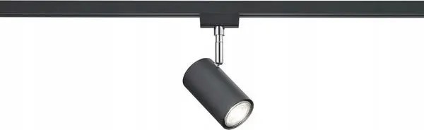 Fekete modern cső spot lámpa 2 áramkörös Duoline Trio