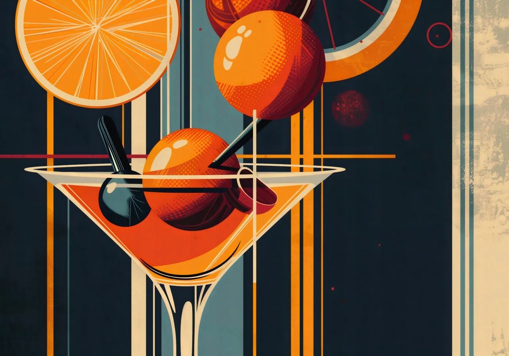 Poszter 66,5x46,5cm Koktél stílus