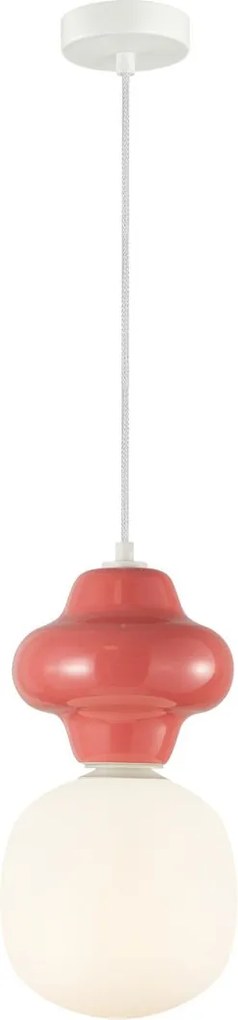 Italux modern függeszték latera fehér matt fehér piros opál itxpnd-94331-1l-red