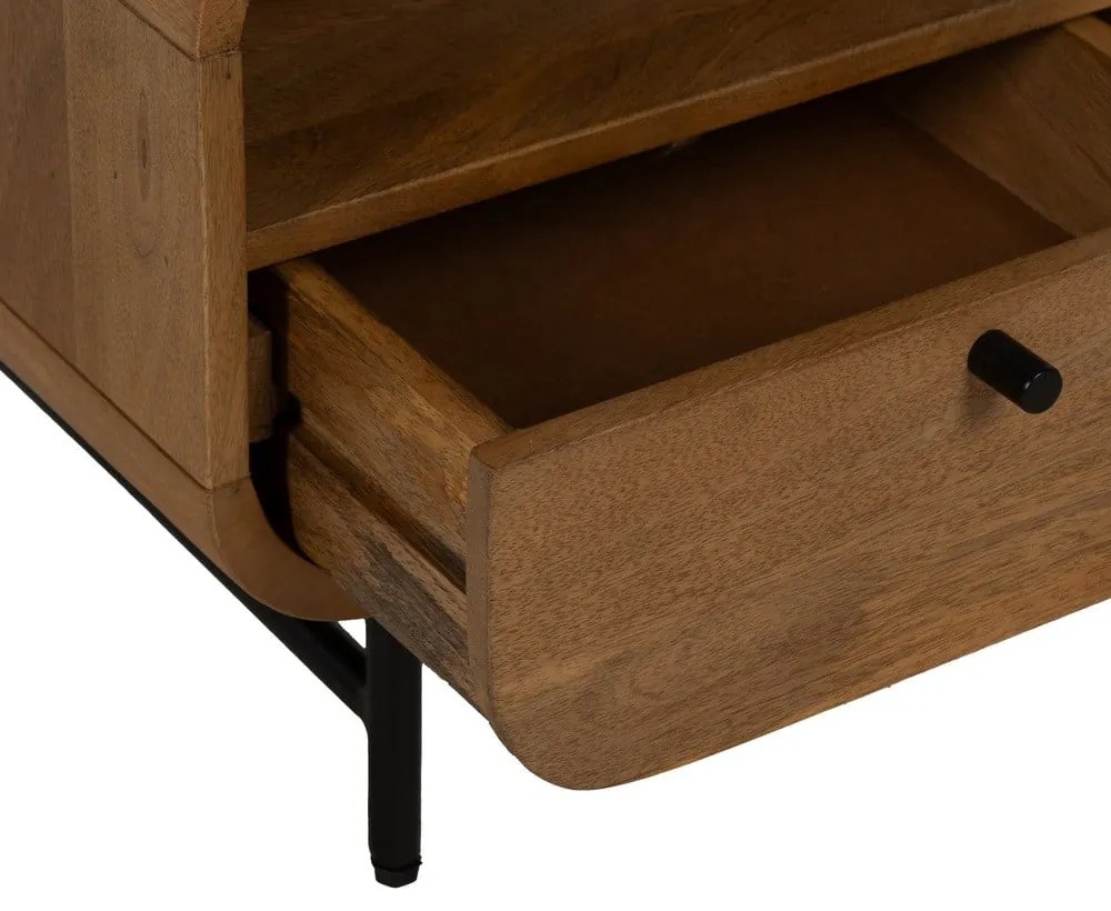 Natúr színű mangófa éjjeliszekrény Mahón – Ixia