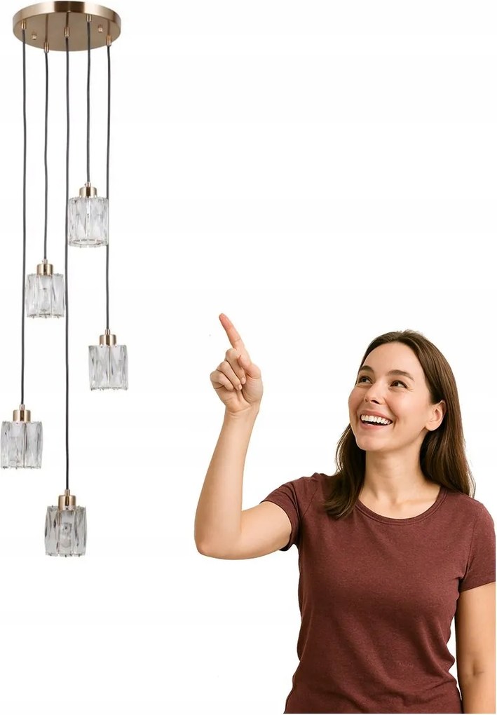 Függőlámpa Torno PND-40813-5R-HBR Italux