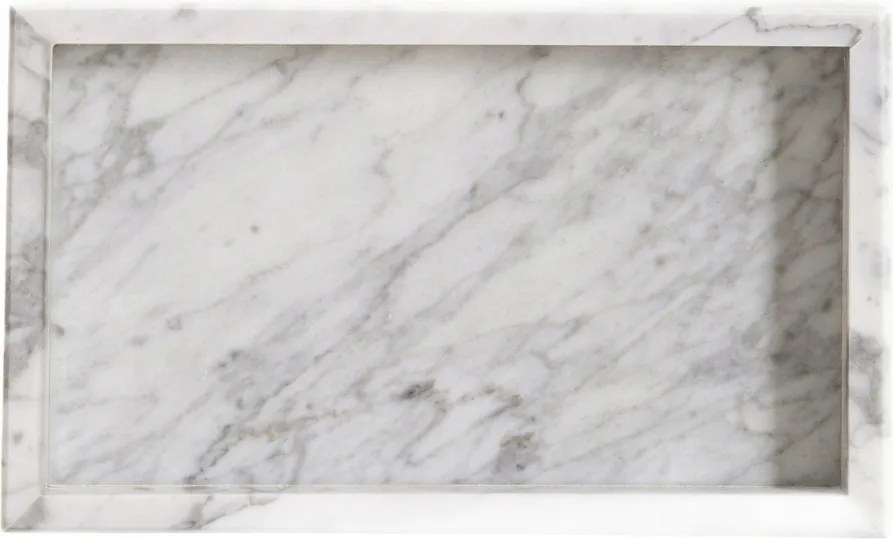 Dekorációs tálca Marmuri márvány fehér 25x15x3 cm Homla