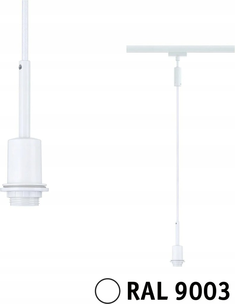 Paulmann URail függeszték DecoSystems Basic E14, 20W, fehér Ral 9003
