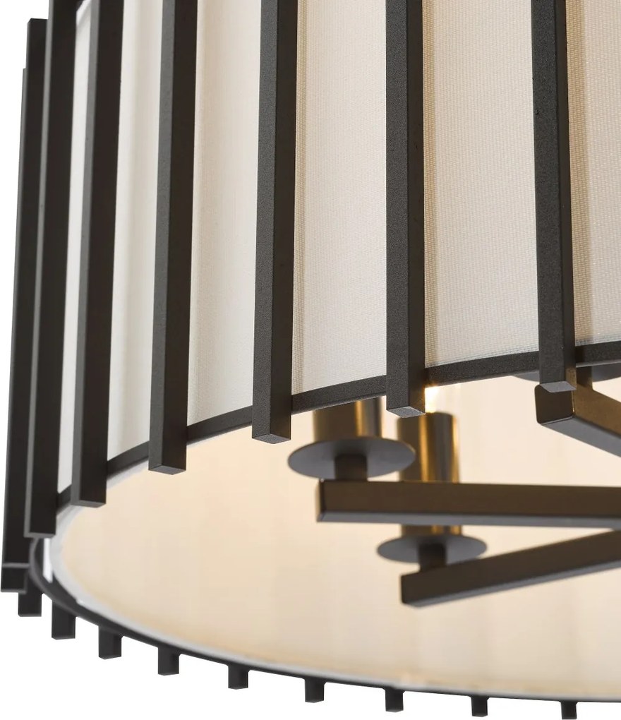 Dar Lighting modern függeszték cagliari matt fekete elefántcsont darcag0822