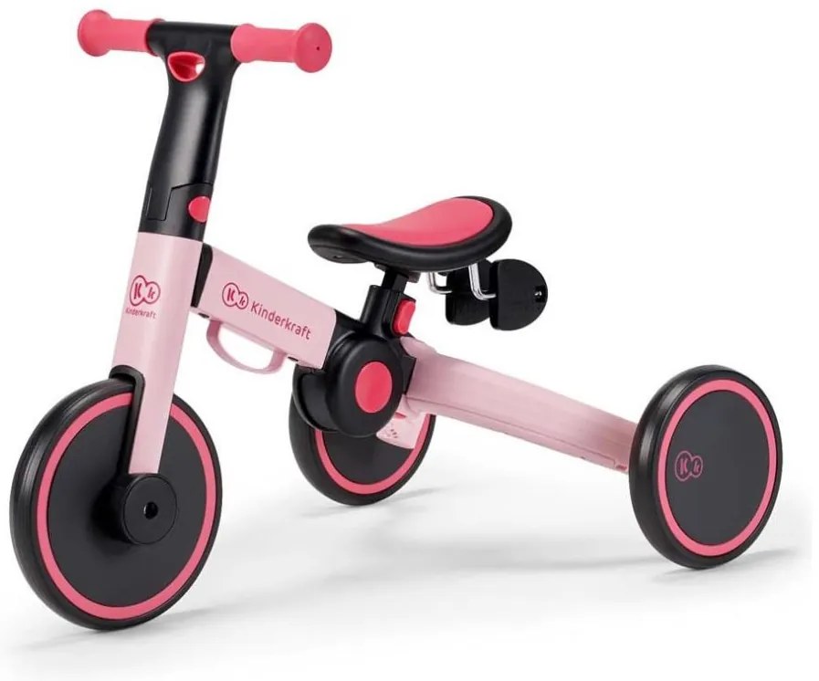 Kinderkraft KINDERKRAFT - Gyermek tolós bicikli 3in1 4TRIKE rózsaszín AG0324
