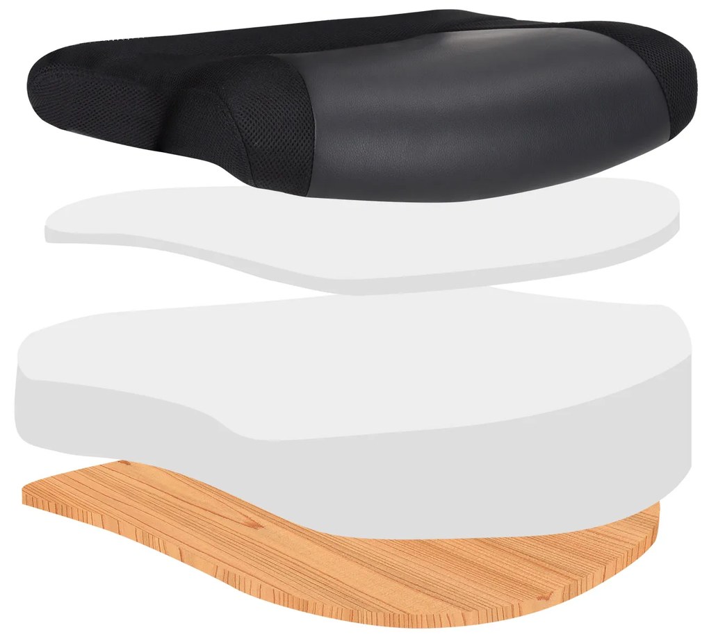 Casaria® Alabama irodai forgószék - fekete