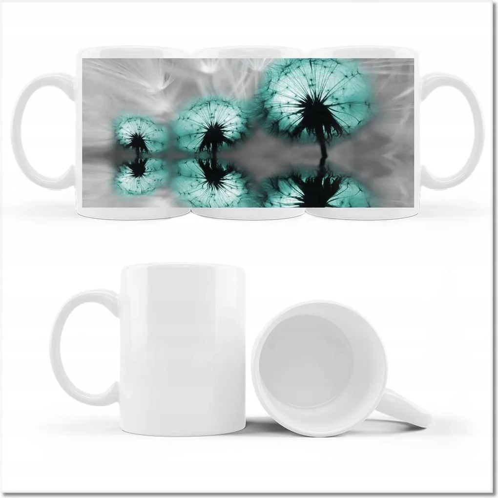 Fotó bögre Türkiz pitypang virág