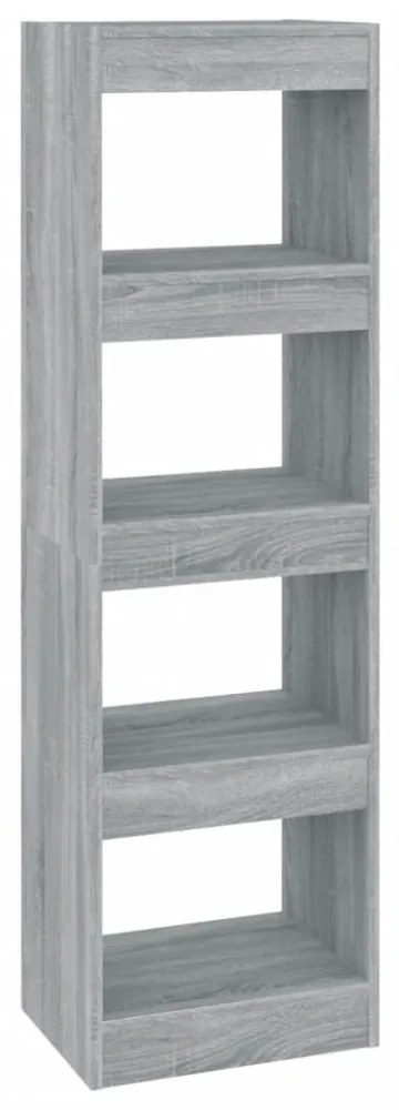 szürke sonoma színű könyvszekrény/térelválasztó 40x30x135 cm