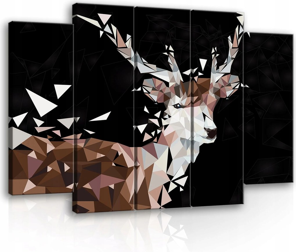 Vászonkép 150x100 Szarvas geometrikus low poly polip modern minimalizmus