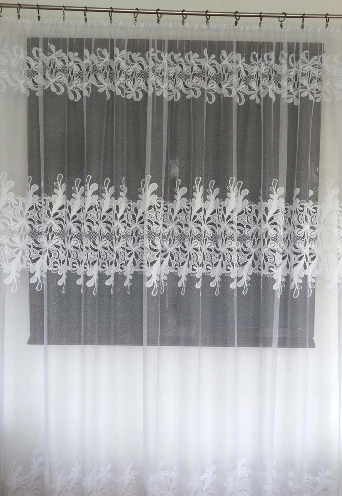 Mg Függöny jacquard 1608 Fehér 250x250 M szalaggal