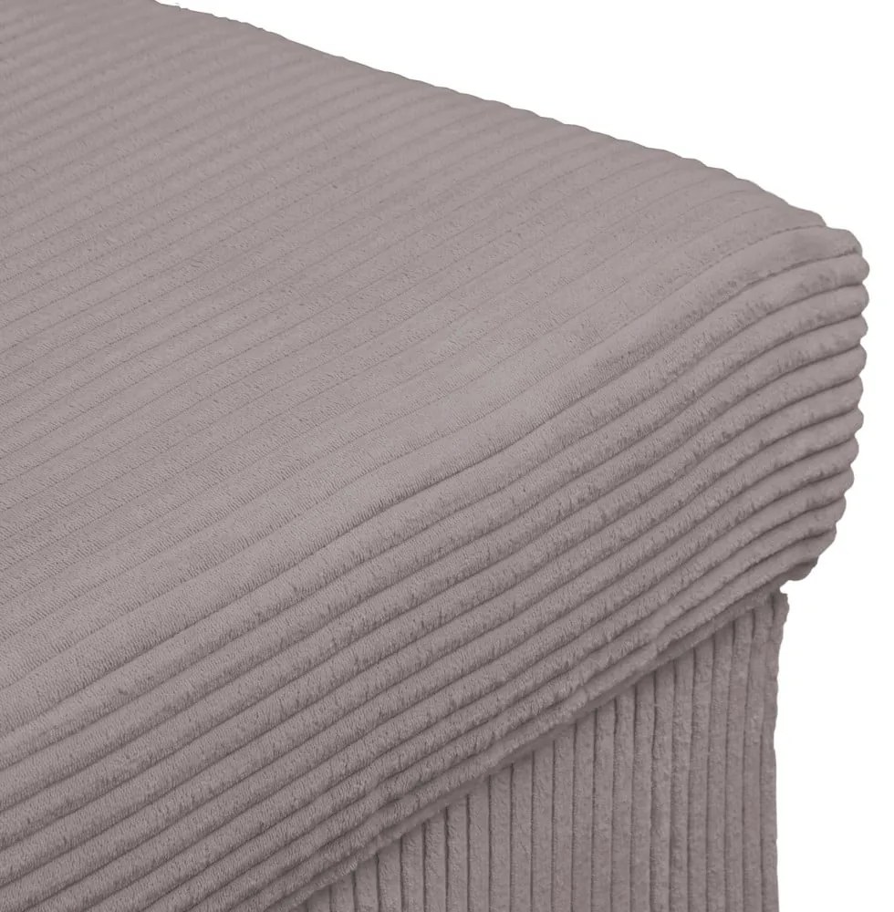 Szürke kordbársony puff Ariella – Ropez