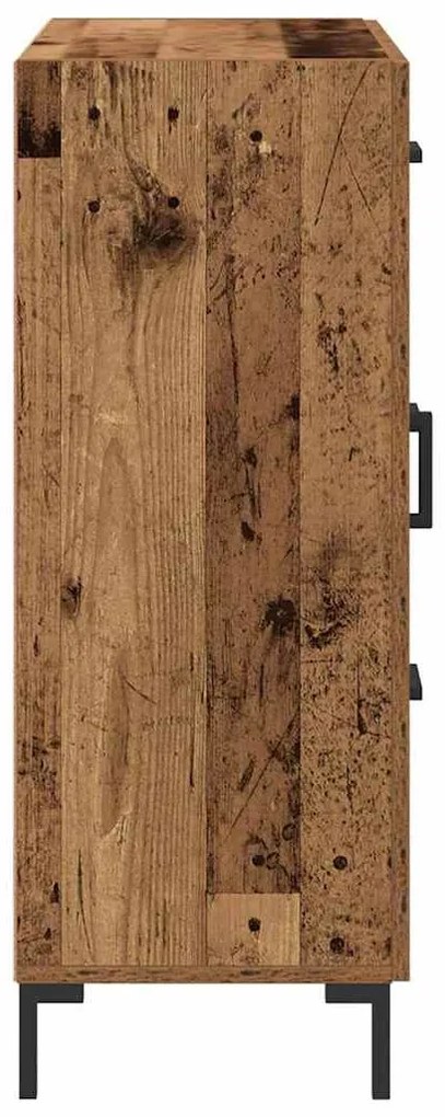 Széf fiókkal Régi fa 69.5 x 34 x 90 cm Faanyag