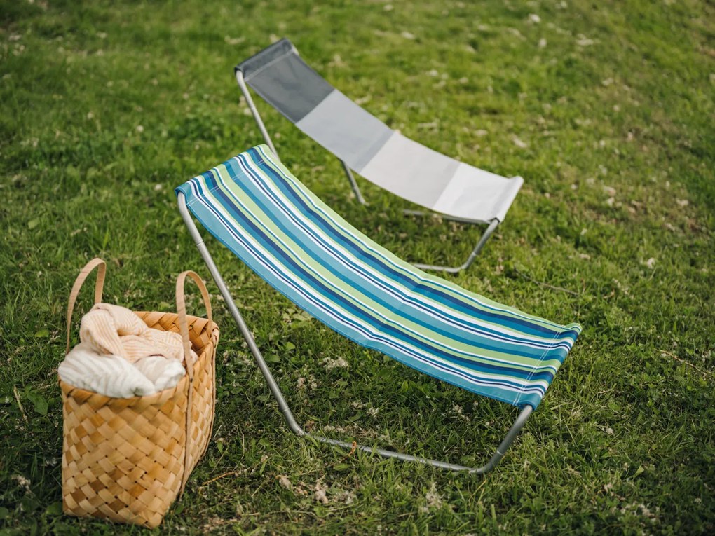 SAND kék és fehér strandszék