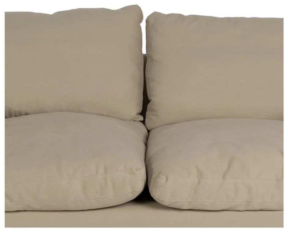 Bézs len kanapé 180 cm – Ixia