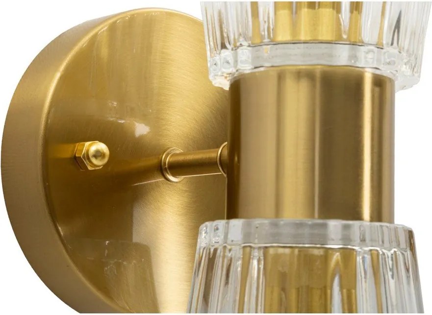 Aranyszínű üveg fali lámpa Prague – Mauro Ferretti