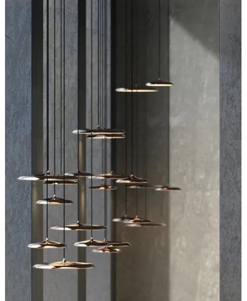 DFTP by Nordlux - LED Dimmelhető csillár zsinóron ARTIST LED/14W/230V átm. 25 cm réz