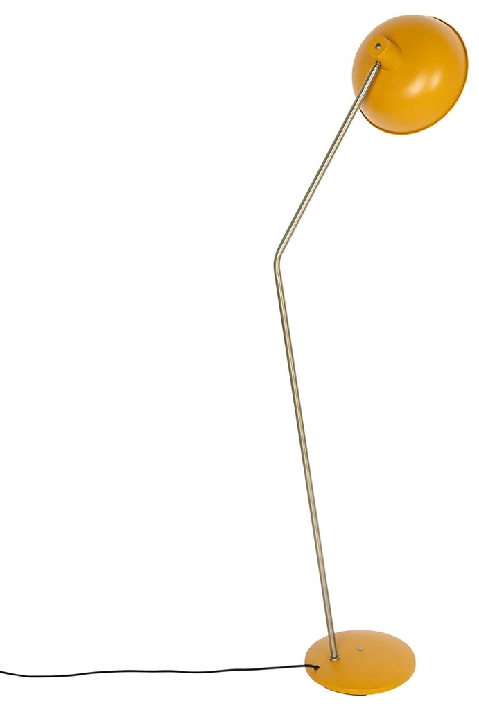 Retro állólámpa sárga bronzzal - Milou