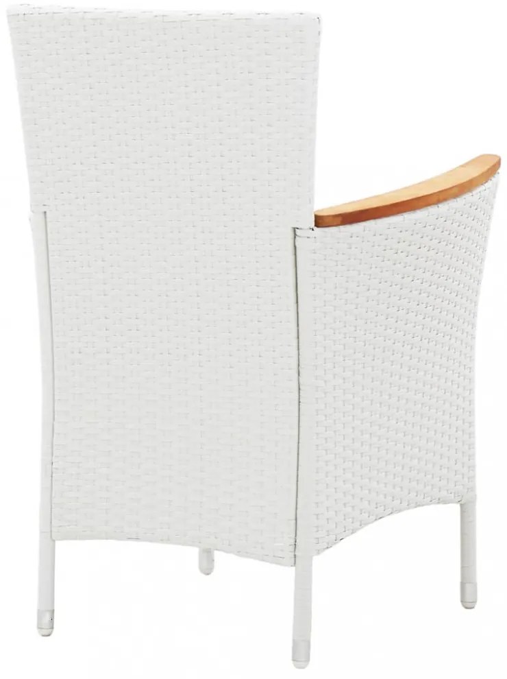 7 részes kültéri fehér polyrattan étkezőgarnitúra