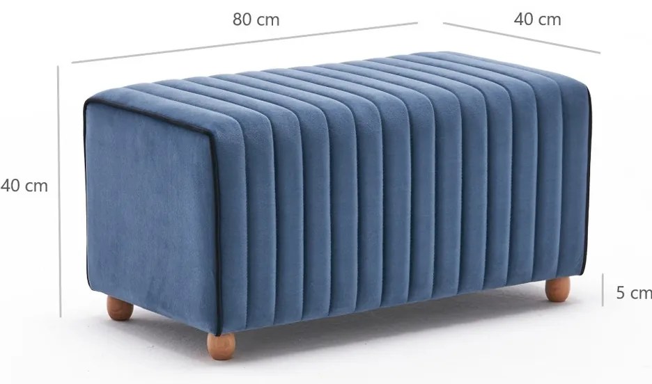 Mabel Puf Blue zsámoly
