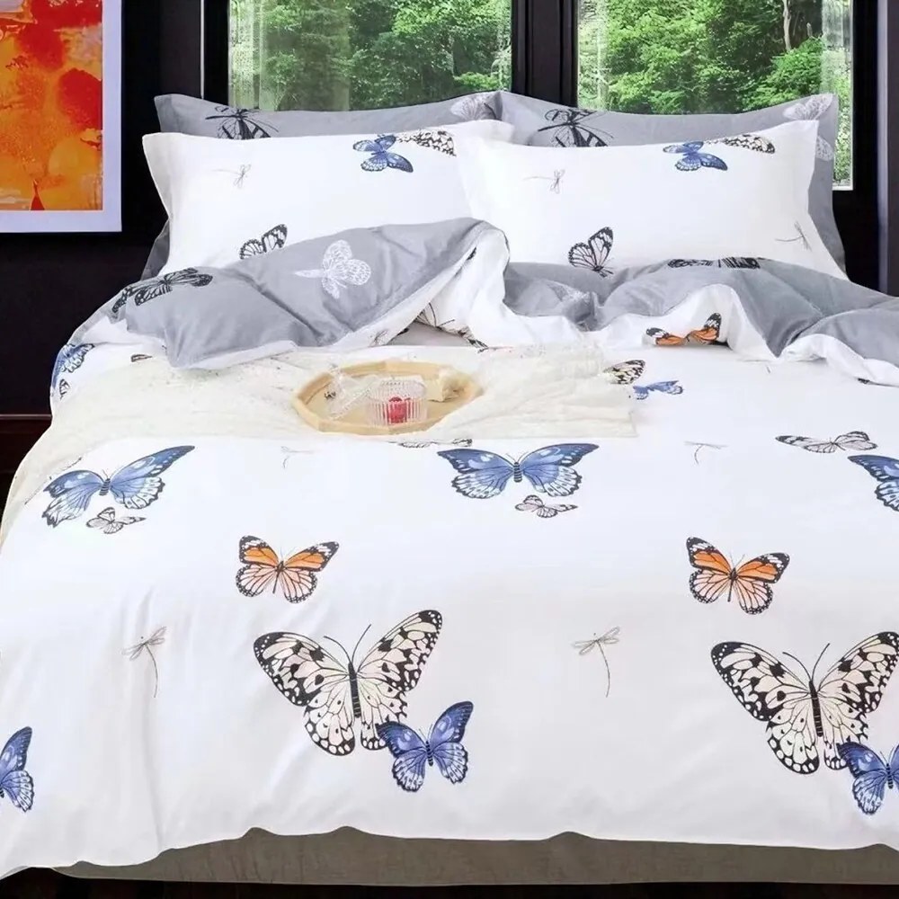 Ágynemű FALER BUTTERFLIES WHITE 7 részes 140X200 cm