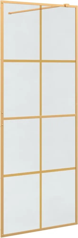 vidaXL Walk-in zuhanyfal Arany 80 x 195 cm edzett üveg