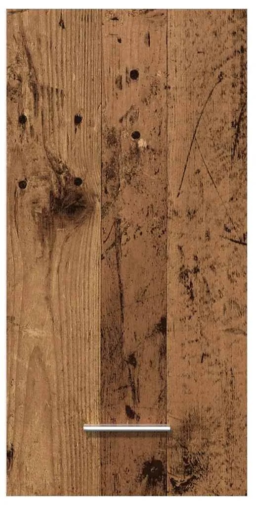 antik fa színű szerelt fa függőszekrény 30 x 31 x 60 cm