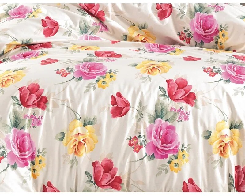 BedTex Pamut ágynemét Tulip krém, 220 x 200 cm, 2db 70 x 90 cm