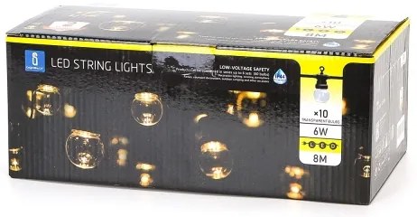 Aigostar - LED Kültéri dekoratív lánc 10xLED/8m IP44 meleg fehér