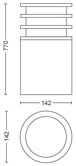 Philips 17403/93/P0 - LED Szabályozható fényerejű lámpa Hue LUCCA 1xE27/9,5W/230V IP44