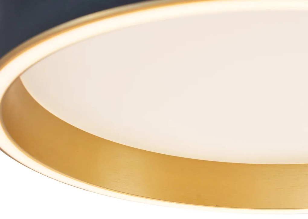 Dizájner mennyezeti lámpa fekete arannyal 40 cm LED-del 3 fokozatú kapcsolóval - Ingo