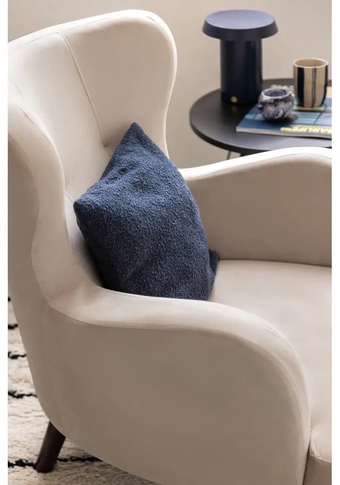 Sötétszürke bársony füles fotel Noemye – Bonami Selection